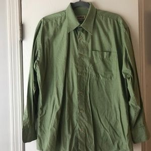 Men's BACHRACH Green Dress Shirt